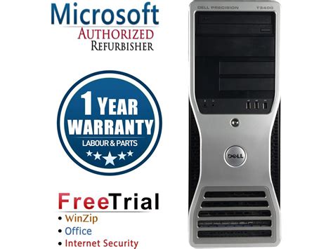 Refurbished: DELL Desktop Computer Precision T3400 Intel Core 2 Quad Q6600 4GB DDR2 1TB HDD ...