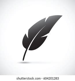 Black Feather Stock Vector (Royalty Free) 604201283 | Shutterstock