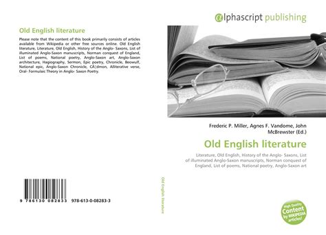 Old English literature, 978-613-0-08283-3, 6130082835 ,9786130082833