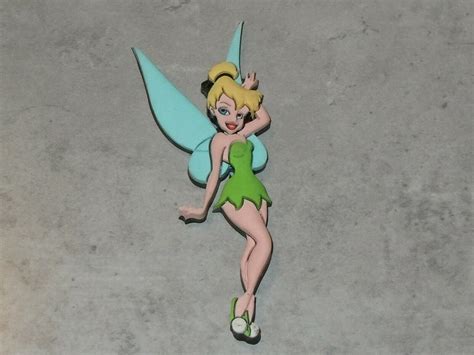 TINKERBELL Vintage Peter Pan DISNEY LAND RUBBER FRIDGE MAGNET Standings ...