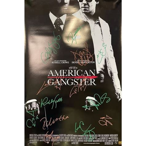 Cast Signed American Gangster Movie Poster