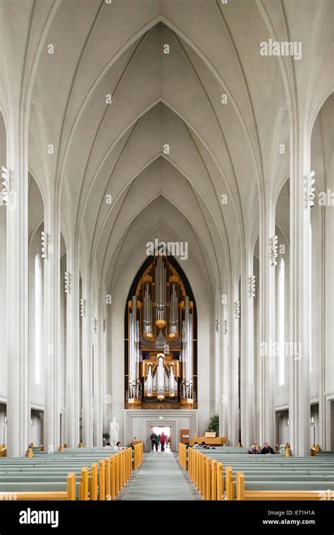 Interior of Hallgrimskirkja Church, Reykjavik, Iceland Stock Photo - Alamy