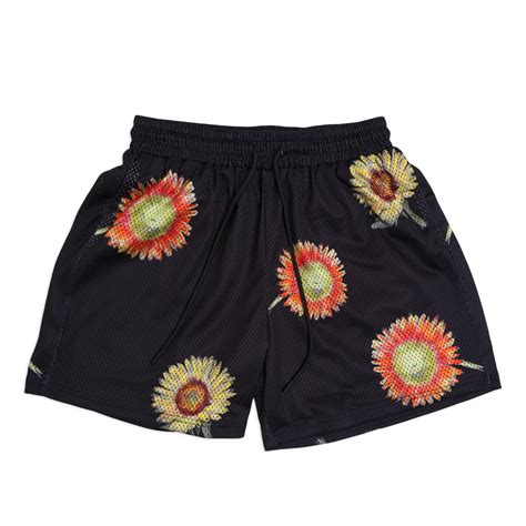 DV Fest Shorts - Flowers Black Mesh Shorts – Dreamville Festival