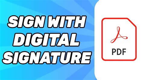 How to Sign PDF File With Digital Signature Certificate (Adobe) - YouTube