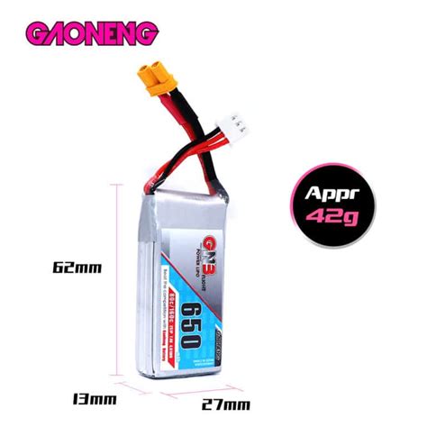 GNB Battery 7.4V 80C 650mAh 2S - KiwiQuads