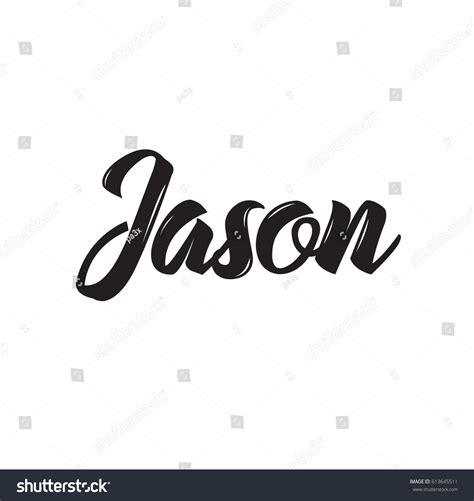 Jason Text Design Vector Calligraphy Typography Stock Vector (Royalty Free) 613645511 | Shutterstock