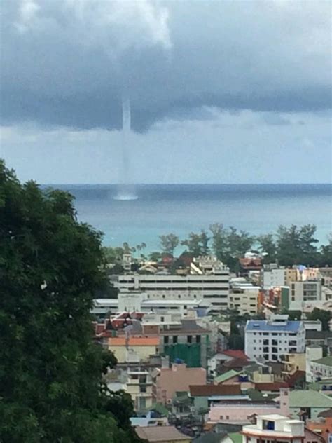 Phuket Weather: 600-metre-tall waterspout spotted off Patong Beach