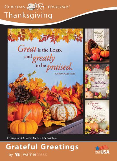 Thanksgiving - Grateful Greetings - KJV - Box of 12 - Assorted Boxed ...