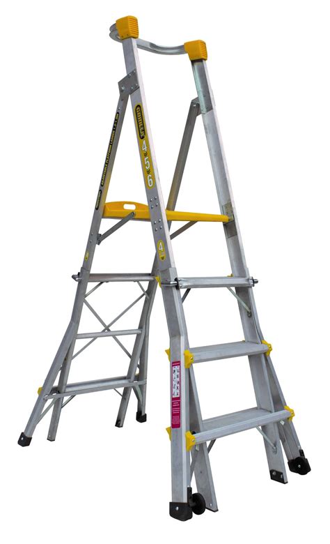 Gorilla Height Adjustable Platform Ladder 1.2-1.8m 180kg Industrial