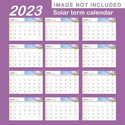 Premium Vector | 2023 solar term calendar