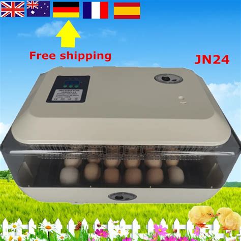 24 Eggs automatic LED display quail duck chicken poultry hatcher quail ...