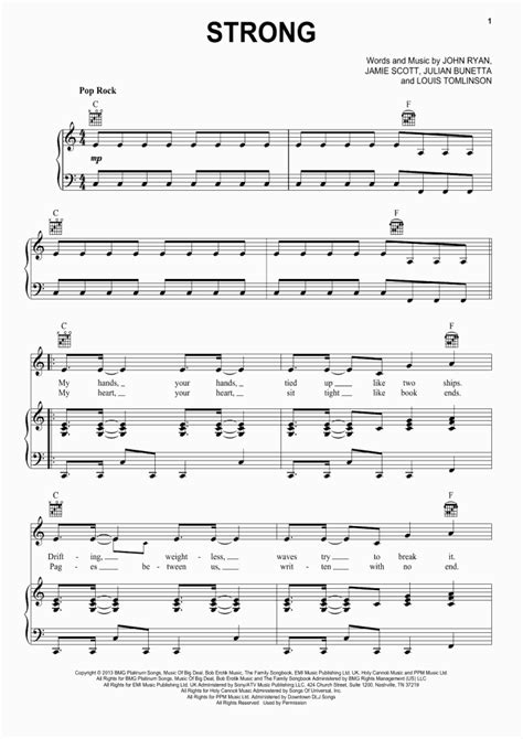 Strong Piano Sheet Music | OnlinePianist