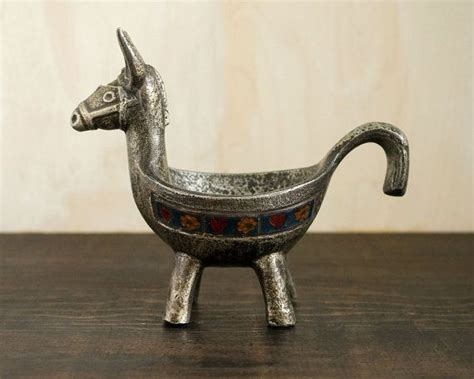 Pewter Metal Donkey Bowl Planter Dish with Enamel Design Mid | Etsy | Pewter metal, Pewter, Metal