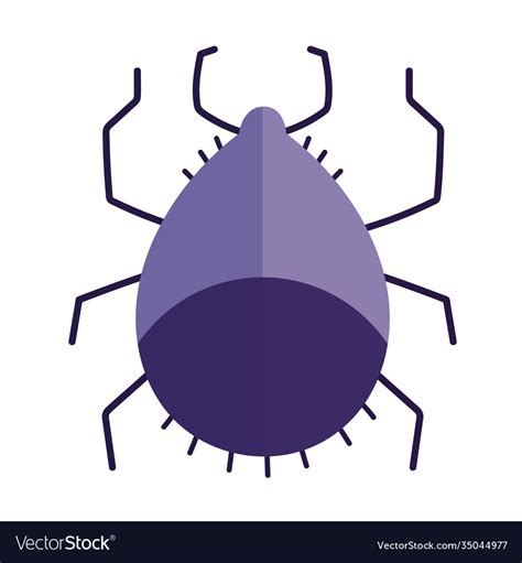 Tick bug animal in cartoon flat icon style Vector Image