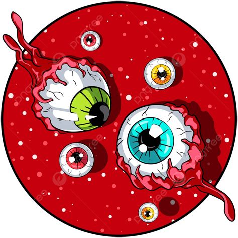 Eyeballs On Background Colorful Illustration Dead Body Red Corpse Vector, Dead Body, Red, Corpse ...