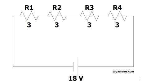 5 Contoh Soal Rangkaian Seri Resistor - tugassains