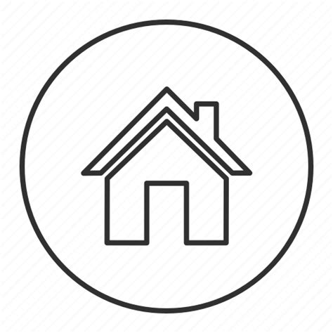 Grey, home, house, main, round, transparent icon - Download on Iconfinder