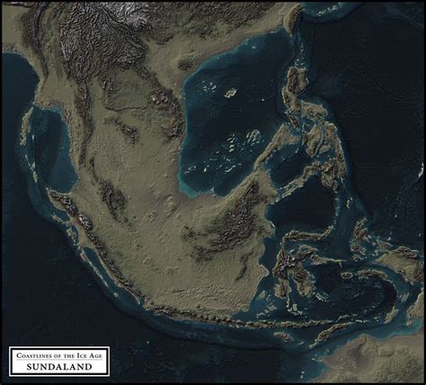 This map shows how the terrain may have appeared during the Last ...