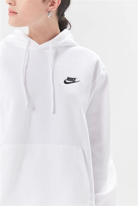 Nike Swoosh Hoodie Sweatshirt | Nike hoodies for women, White nike sweatshirt, Nike hoodie outfit