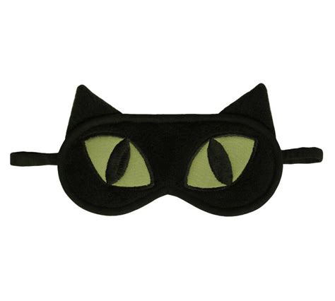 Cat Sleep Mask Black Cat Blindfold Eye Pillow Animal Sleep - Etsy