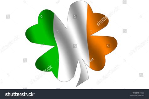 Shamrock Filled Waving Irish Flag National Stock Illustration 77926 ...