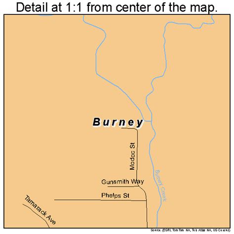 Burney California Street Map 0609122