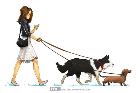 Brooke walking dogs by MLeth on DeviantArt