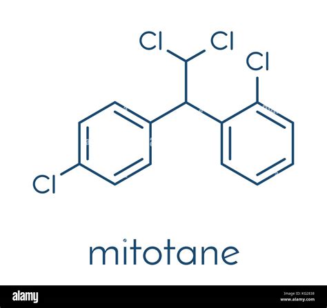 Mitotane cancer drug molecule. Skeletal formula Stock Vector Image ...