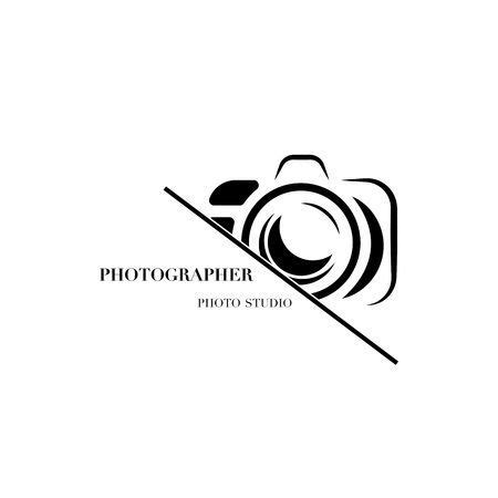 the photographer logo is shown in black and white, with an image of a ...