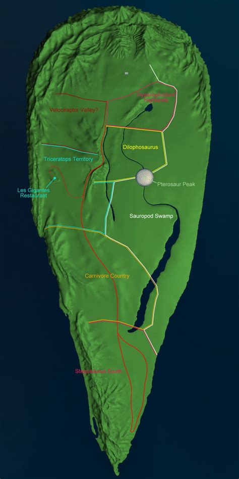 Isla Nublar map from Jurassic Park novel - WIP by Cristian-Milia on ...