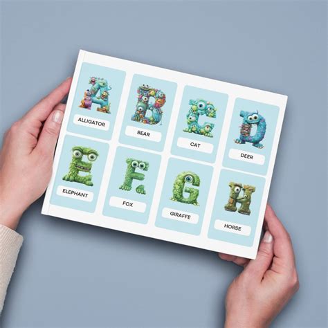 Printable Monster Alphabet Flash Cards: Fun Learning Ideas ...