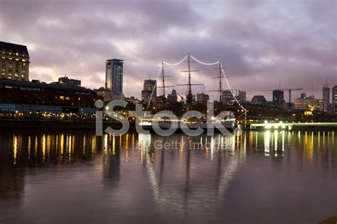 Puerto Madero By Night, Buenos Aires Stock Photo | Royalty-Free ...