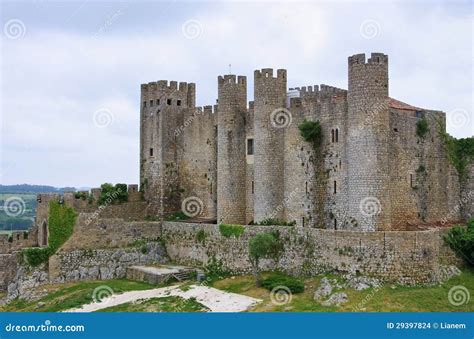 Obidos castle stock photo. Image of medieval, wall, rain - 29397824