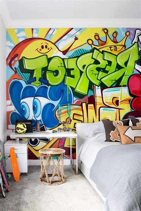 wall graffiti kids eclectic with kids room themed crib- | Arte e ...