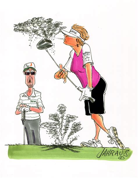 Couple Golfing Cartoon | Funny Gift for Couple Golfing