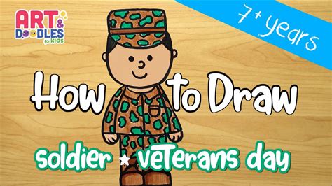 How to draw a SOLDIER for veterans day - YouTube