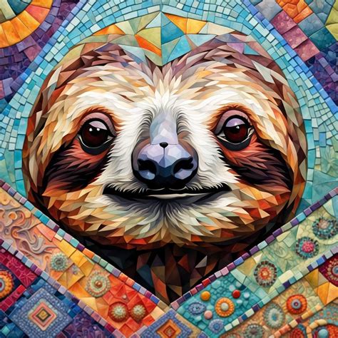 SLOTH MOSAICA - AI Generated Artwork - NightCafe Creator