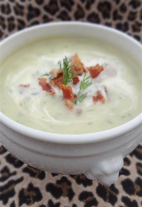 Scrumpdillyicious: Potato and Leek Soup with Dill & Bacon