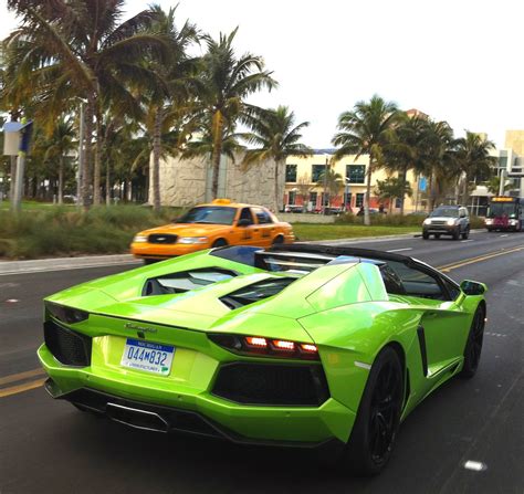 Lamborghini Aventador Roadster on Miami Beach | Exotic Cars on the ...