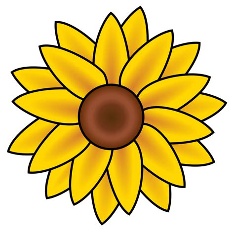 File:Sunflower clip art.svg - Wikimedia Commons