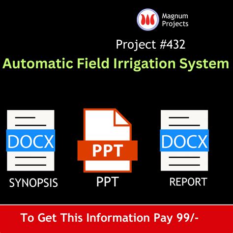 Automatic Field Irrigation System Projects For Final Year Engineering Students - Magnum Projects