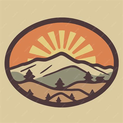 Premium Vector | Vintage mountain badge