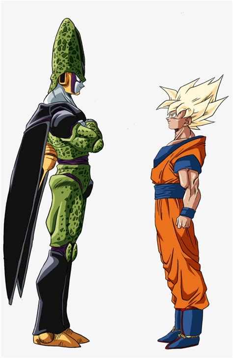 Goku Cell Color By Ruokdbz98 - Goku Vs Cell Manga Color PNG Image ...