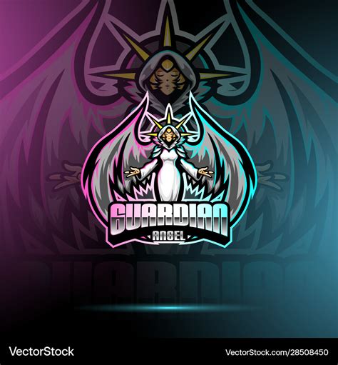 Guardian angel esport mascot logo design Vector Image