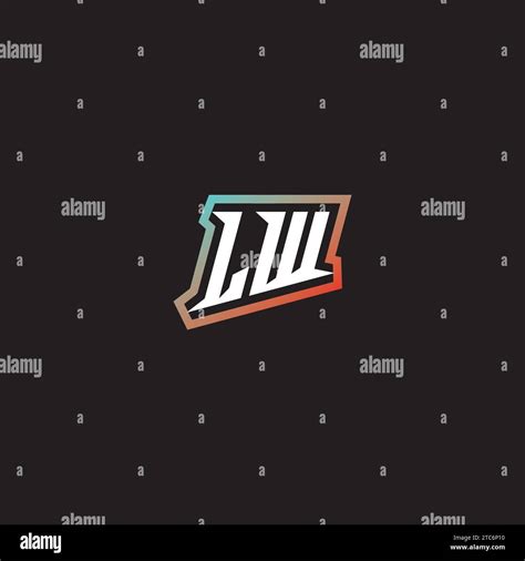 LW letter combination cool logo esport initial and cool color gradattion ideas Stock Vector ...