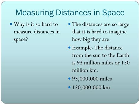 PPT - Measuring Distances in Space PowerPoint Presentation, free ...