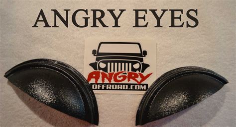 Angry Eyes Jeep Headlight Covers, Angry Eyes, Half Moon Headlight Covers, Jeep Headlight Covers ...