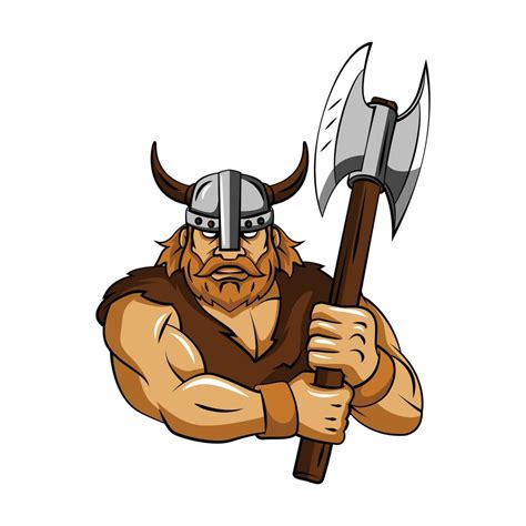 Viking Axe Mascot Vector 17736830 Vector Art at Vecteezy