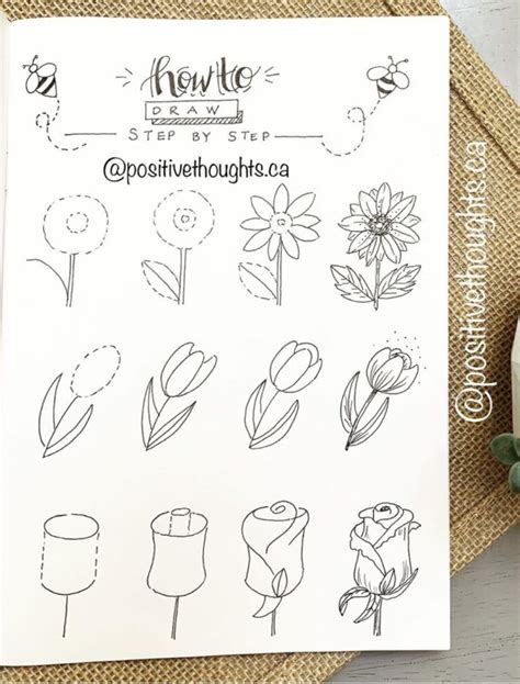 34 Best Step by Step Flower Doodle Tutorials for 2021 - atinydreamer