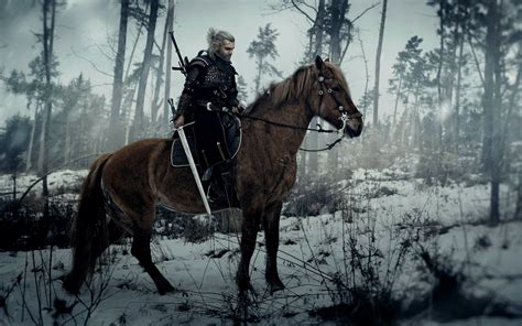 Geralt of Rivia, Cosplay, The Witcher, Sword, Horse, The Witcher 3: Wild Hunt Wallpapers HD ...